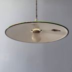 Groen Emaille Hanglamp Met Messing Armatuur thumbnail 5