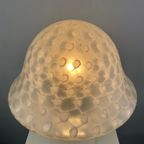 Large White Glass Peill And Putzler Mushroom Table Lamp Xl 1970 thumbnail 8