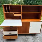 Mid-Century Bruin, Wit Buffetkast Pastoe? thumbnail 12