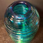 Murano Fulvio Bianconi - Vaas - Murano Glas Blauw Groen Turquoise thumbnail 6