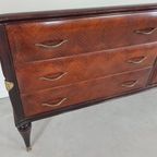 Italian Modern Rare Zebra Mahogany Dressoir thumbnail 3