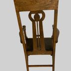 Eiken Armfauteuil Uit Arts And Crafts Periode thumbnail 5