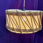 Vintage Bohemian Rotan/Stof Hanglamp thumbnail 2