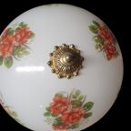 2065 Brocante Glazen Koperen Rozen Hanglamp thumbnail 11