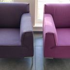 2 Fauteuils Bloq In Paars En Fuchsia (Design On Stock) thumbnail 2