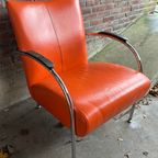 Mid-Century Oranje Fauteuil thumbnail 2