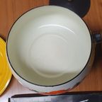 1995 Vintage Fonduestel Met Vrolijke Bloemen thumbnail 3