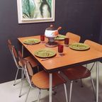 1970 Vintage Formica Eetkamerset Tafel Met 4 Stoelen thumbnail 4