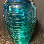 Murano Fulvio Bianconi - Vaas - Murano Glas Blauw Groen Turquoise thumbnail 9