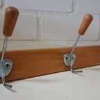 2139 Vintage Ijzeren Houten Wandkapstokje thumbnail 4