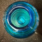 Murano Fulvio Bianconi - Vaas - Murano Glas Blauw Groen Turquoise thumbnail 7