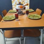 1970 Vintage Formica Eetkamerset Tafel Met 4 Stoelen thumbnail 14