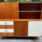 Mid-Century Bruin, Wit Buffetkast Pastoe? thumbnail 5