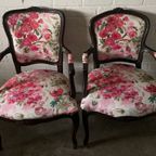 Woonkamer Set Stoelen Met Bijzettafel Klassiek Meerkleurig, Roze, Rood Fauteuil thumbnail 9