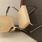 Paul Schuitema Fana  1950 Vintage Zilverkleurig, Creme Fauteuil thumbnail 2