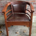 Klassiek Antiek Bruin Fauteuil thumbnail 16