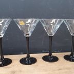 1841 Vintage Luminarc 4 Martini Glazen Champagneglazen thumbnail 3