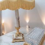 2138 Hollywood Regency Beige Tafellamp Schemerlamp thumbnail 3