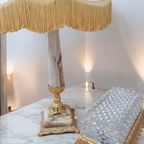 2138 Hollywood Regency Beige Tafellamp Schemerlamp thumbnail 6