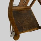 Eiken Armfauteuil Uit Arts And Crafts Periode thumbnail 4
