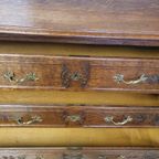 2089 Antieke Louis Xv Quinze Commode, Ladenkast thumbnail 11