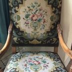 2142 Antieke Vintage Ridderstoel Barok Fauteuil thumbnail 4