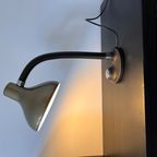 Mid-Century Brons, Bruin, Zwart Bureaulamp. Egon Hillebrand Design. thumbnail 9
