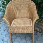 Bohemian Beige Fauteuil Rieten Twee Stoelen thumbnail 4