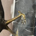 Beeld Hollywood Regency Messingkleurig, Bronskleurig Kunst thumbnail 7
