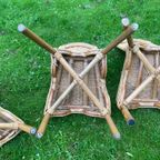 Bohemian Beige Stoel Set Van 4 Rieten Stoelen thumbnail 15