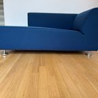 Gelderland 4800 Armrechts 2-Zits Chaise Longue Met Stof Kvadrat 632 Blauw thumbnail 2