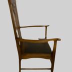 Eiken Armfauteuil Uit Arts And Crafts Periode thumbnail 7
