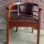 Klassiek Antiek Bruin Fauteuil thumbnail 5