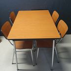 1970 Vintage Formica Eetkamerset Tafel Met 4 Stoelen thumbnail 12