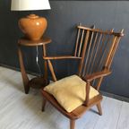 Mid-Century Vintage Spijlenstoel, Fauteuil Scandinavisch thumbnail 2