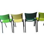 Industriele Groen Zwarte Stoelen Schoolstoelen thumbnail 4