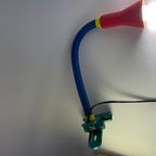 Vintage Blauw, Rood, Groen Bureaulamp thumbnail 6