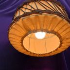 Vintage Bohemian Rotan/Stof Hanglamp thumbnail 5