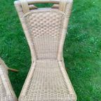 Bohemian Beige Stoel Set Van 4 Rieten Stoelen thumbnail 5