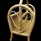 2008 Vintage Rieten Rotan Bamboe Bohemian Tijdschriftenrek thumbnail 4