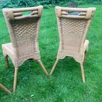 Bohemian Beige Stoel Set Van 4 Rieten Stoelen thumbnail 9