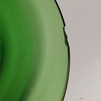 2046 Vintage Groene Glazen Kop En Schotels thumbnail 7