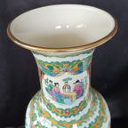 1451 Vintage Oosterse Meerkleurige Vaas thumbnail 4