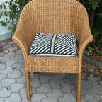 Bohemian Beige Fauteuil Rieten Twee Stoelen thumbnail 3