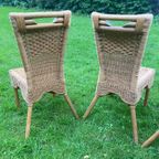 Bohemian Beige Stoel Set Van 4 Rieten Stoelen thumbnail 8