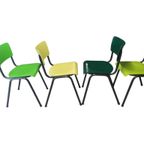 Industriele Groen Zwarte Stoelen Schoolstoelen thumbnail 3