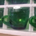 2046 Vintage Groene Glazen Kop En Schotels thumbnail 12