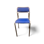 Mid-century Blauw Eetkamerstoel thumbnail 5
