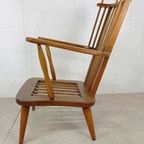 Mid-Century Vintage Spijlenstoel, Fauteuil Scandinavisch thumbnail 8