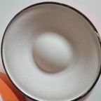 Vintage Franse Le Creuset Cousances Oranje Kleine Geëmailleerde Gietijzeren Braadpan En Kleine Pot thumbnail 10